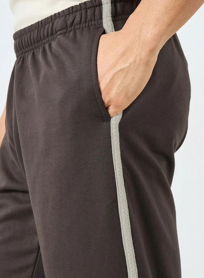 Styli  Men Brown Striped Relaxed Joggers for Men | Best Price UAE